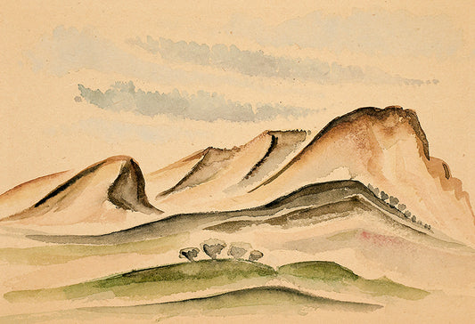 New Mexico Hills, Watercolor Painting, circa 1927