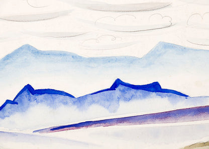 Northern New Mexico Landscape, Watercolor Painting, circa 1927