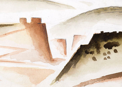 Northern New Mexico Landscape, Watercolor Painting, circa 1927