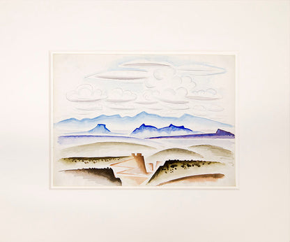 Northern New Mexico Landscape, Watercolor Painting, circa 1927