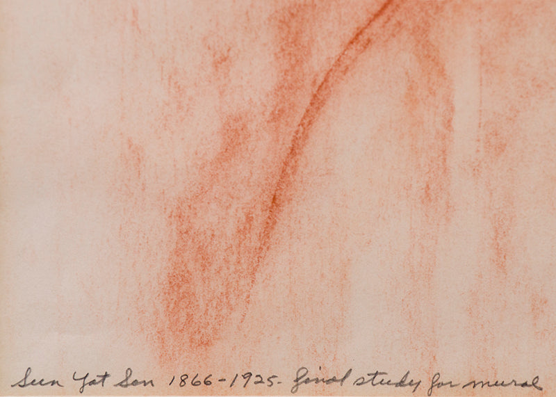 Sun Yat Sen 1866-1925-Final Study for "Justice Through the Ages, Colorado" mural, Charcoal Drawing, 1977