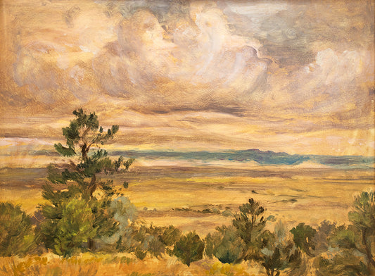 East From Baca Grande (San Luis Valley, Colorado), Oil Painting, 1996