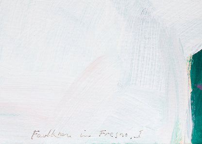 Faulkner in Fresno, Mixed Media Painting, 1986