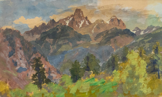 Charles Partridge Adams (1858-1942) artwork for sale. Untitled (Colorado Landscape), Gouache Painting, circa 1910's