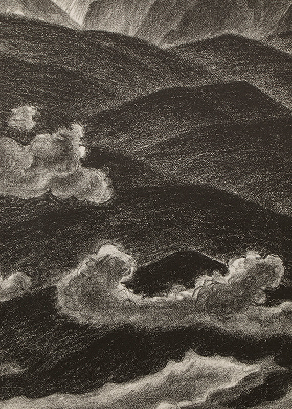 Magic Peak (Colorado Mountain Landscape with Clouds), Lithograph Print, 1937