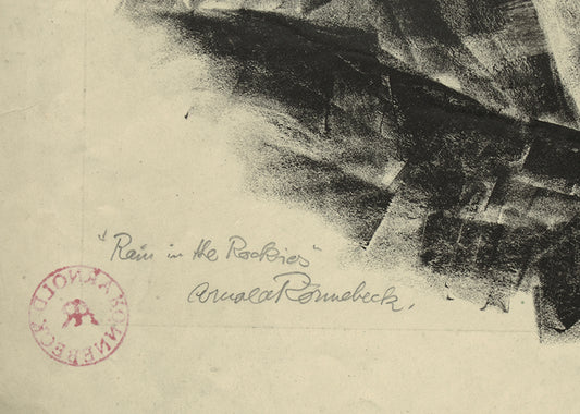 Rain in the Rockies, Lithograph Print, circa 1939