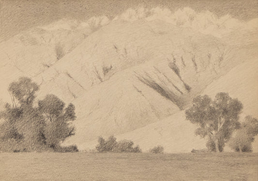 Charles Partridge Adams (1858-1942) artwork for sale. Sunset, Inyo Range (California), Graphite Drawing, circa 1910