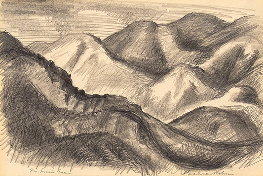 Untitled (Mountain Landscape, Colorado), Graphite Drawing