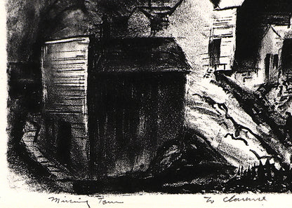 Mining Town, Lithograph Print, 1940