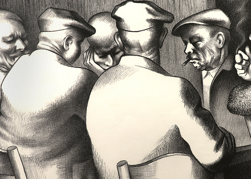 Card Players (16/100), Lithograph Print, circa 1959