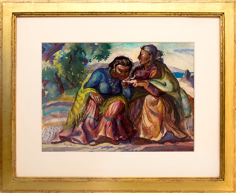 Untitled (Two Women), Watercolor Painting