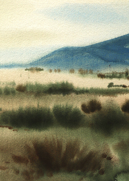 Silent Desert, Watercolor Painting, 1957