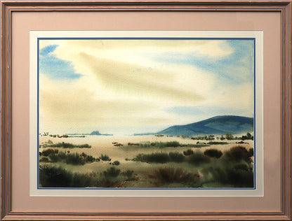 Silent Desert, Watercolor Painting, 1957