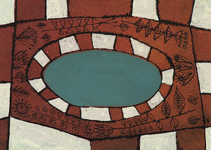 A Small City Park, Mixed Media Painting, 1946-1952