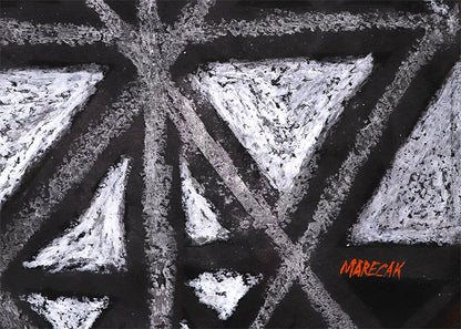 X Marks the Spot, Mixed Media Painting, 1960s