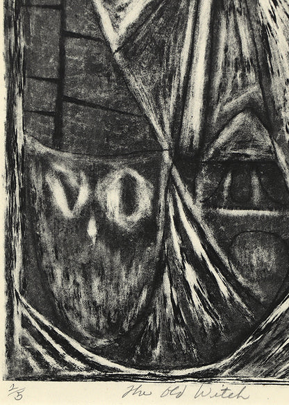 The Old Witch (Ed's Last Litho) (2/5), Lithograph Print, 1948