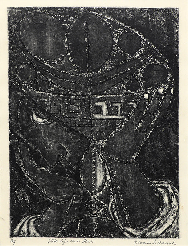 Edward Marecak (1919-1993) artwork for sale. Still Life with Head (2/7), Lithograph Print, 1948