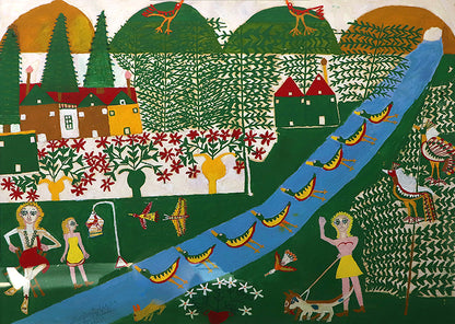 The River, San Luis Potosi, Mexico, Oil Painting, 1953-1965