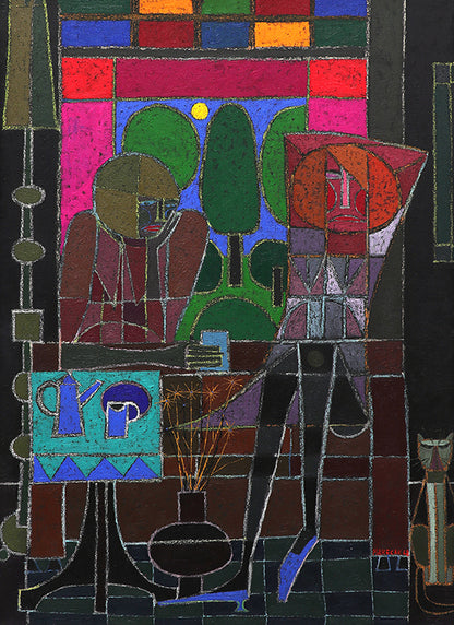 Edward Marecak (1919-1993) artwork for sale. The Argument, Oil Painting, 1968