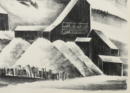 Mine Near Continental Divide, Lithograph Print, 1933