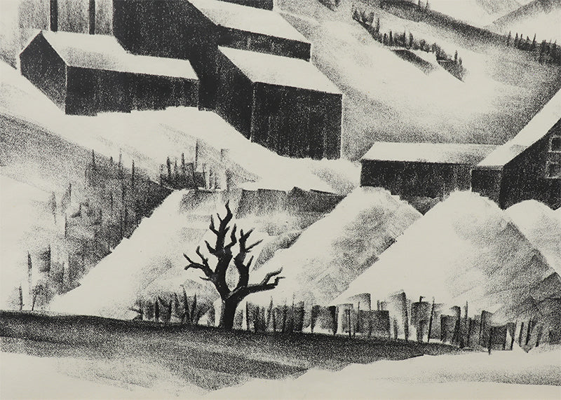 Mine Near Continental Divide, Lithograph Print, 1933