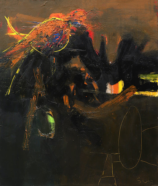 Untitled (Abstract of Bird), Oil Painting