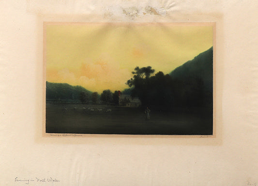 Evening in North Wales, Aquatint Etching Print, circa 1905