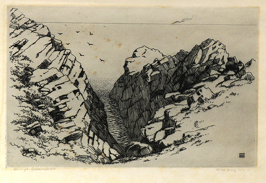 On the Coast of North Wales, Etching Print, circa 1905