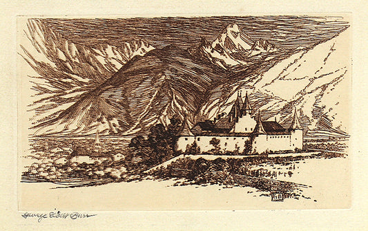 In the Rhone Valley, France, Etching Print, circa 1905