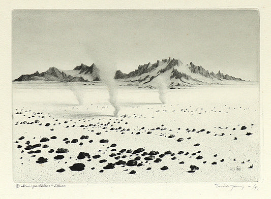 Whirlwinds, Mojave Desert, California (Desert Set), Etching Print, circa 1921