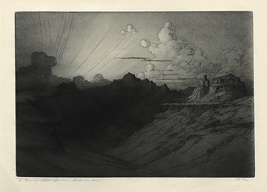 Desert Sunset (Desert Set), Etching Print, circa 1921