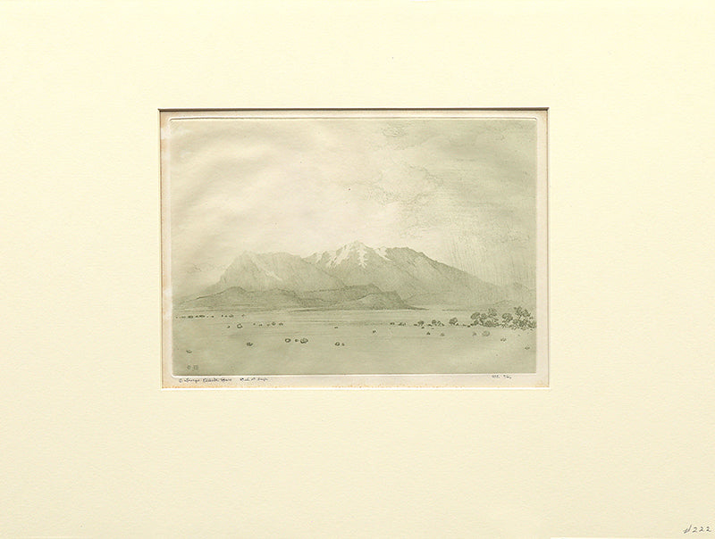 San Francisco Mountains, Arizona (Desert Set), Etching Print, circa 1921