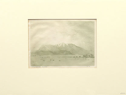 San Francisco Mountains, Arizona (Desert Set), Etching Print, circa 1921