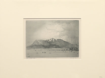 San Francisco Mountains, Arizona (Desert Set), Etching Print, circa 1921