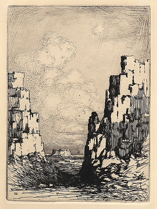 The Little Canyon (Arizona), Etching Print, circa 1925