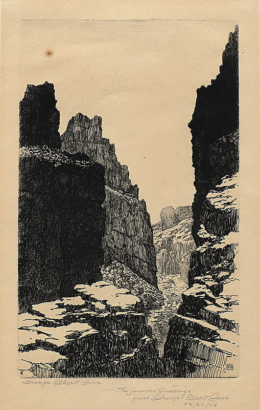 Fish Creek, Apache Trail (Arizona), Etching Print, circa 1925