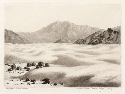 Dunes Near Palm Springs, California, Etching Print, circa 1925