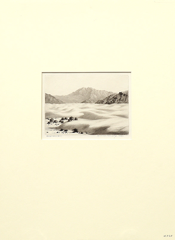 Dunes Near Palm Springs, California, Etching Print, circa 1925