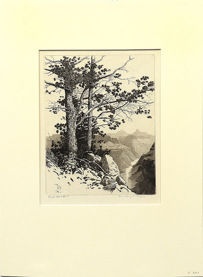 Grand Canyon, Arizona (Desert Set), Etching Print, 1931