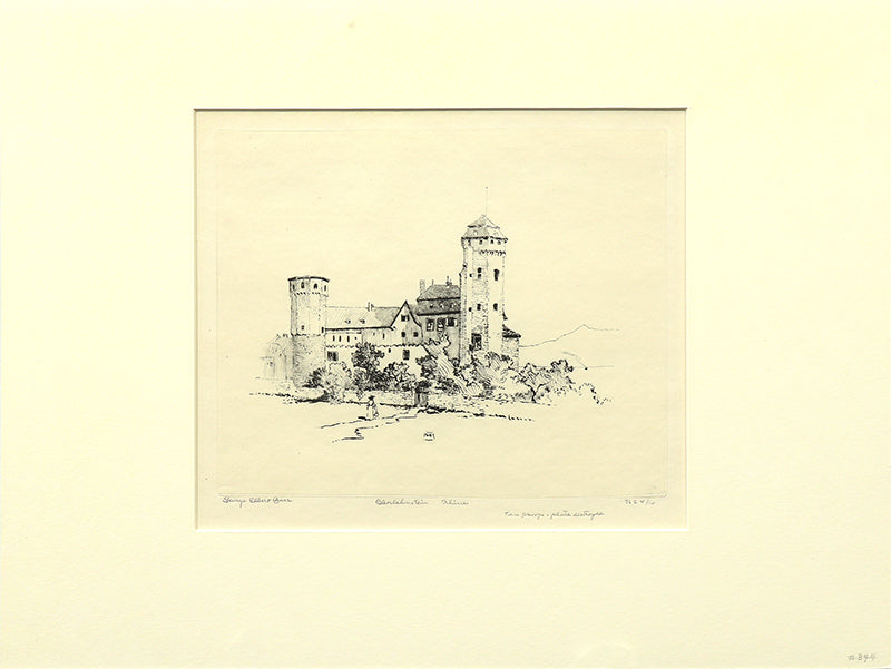 Oberlahnstein, Rhine (Germany), Etching Print, circa 1905