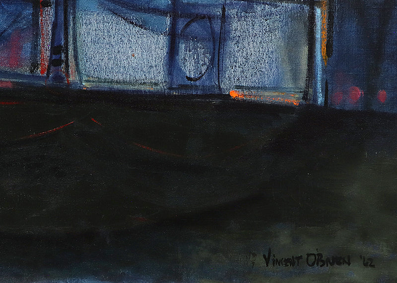 Lights at Night, Oil Painting, 1962