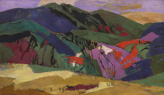 The Meadow Beyond (Colorado Mountains), Tempera Painting, circa 1970