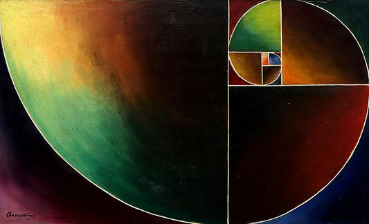 Logarithmic Spiral, Oil Painting, circa 1970-1979