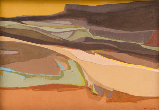 Desert Landscape, Acrylic Painting, 1960