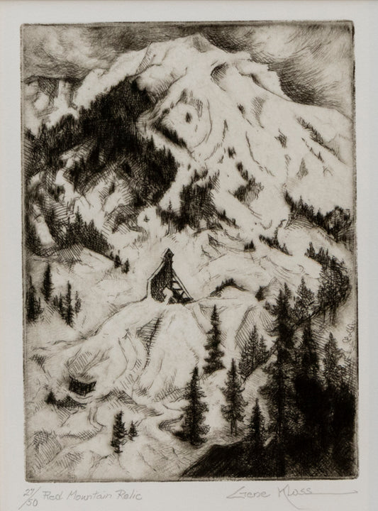 Red Mountain Relic, Etching Print