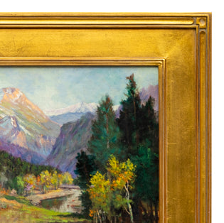 Colorado Landscape (Mountains in Autumn), Oil Painting, circa 1920s-1940s