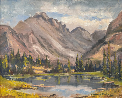 Jenny Lake (Mountain Landscape), Oil Painting, circa 1940 - 1960