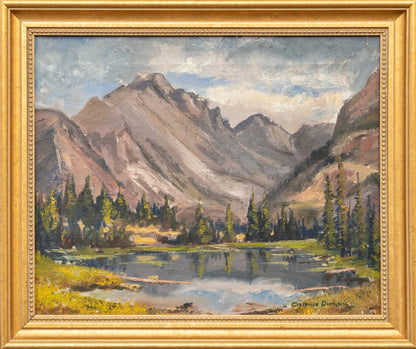 Jenny Lake (Mountain Landscape), Oil Painting, circa 1940 - 1960