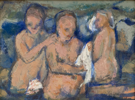 Three Bathers, Oil Painting, circa 1940