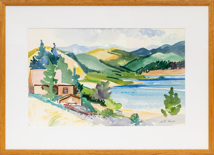 Evergreen Lake (Colorado), Watercolor Painting